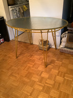 Vintage wrought iron oval kitchen or dining table