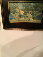 Spectacular original maxfield Parrish print-the lute players .year 1924 approximately