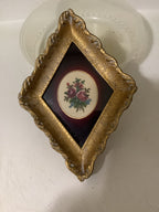 Vintage petite point framed picture
