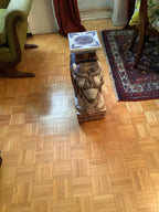 Pair of vintage ceramic elephants can be used as end tables