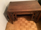 1900s antique mission arts and crafts solid tiger oak office or writing desk