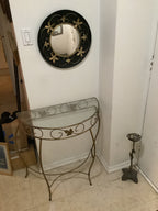 Vintage half moon console table
