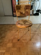 Vintage wrought iron oval kitchen or dining table