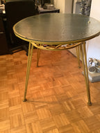 Vintage wrought iron oval kitchen or dining table