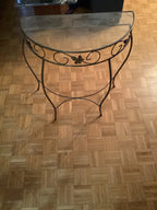 Vintage half moon console table