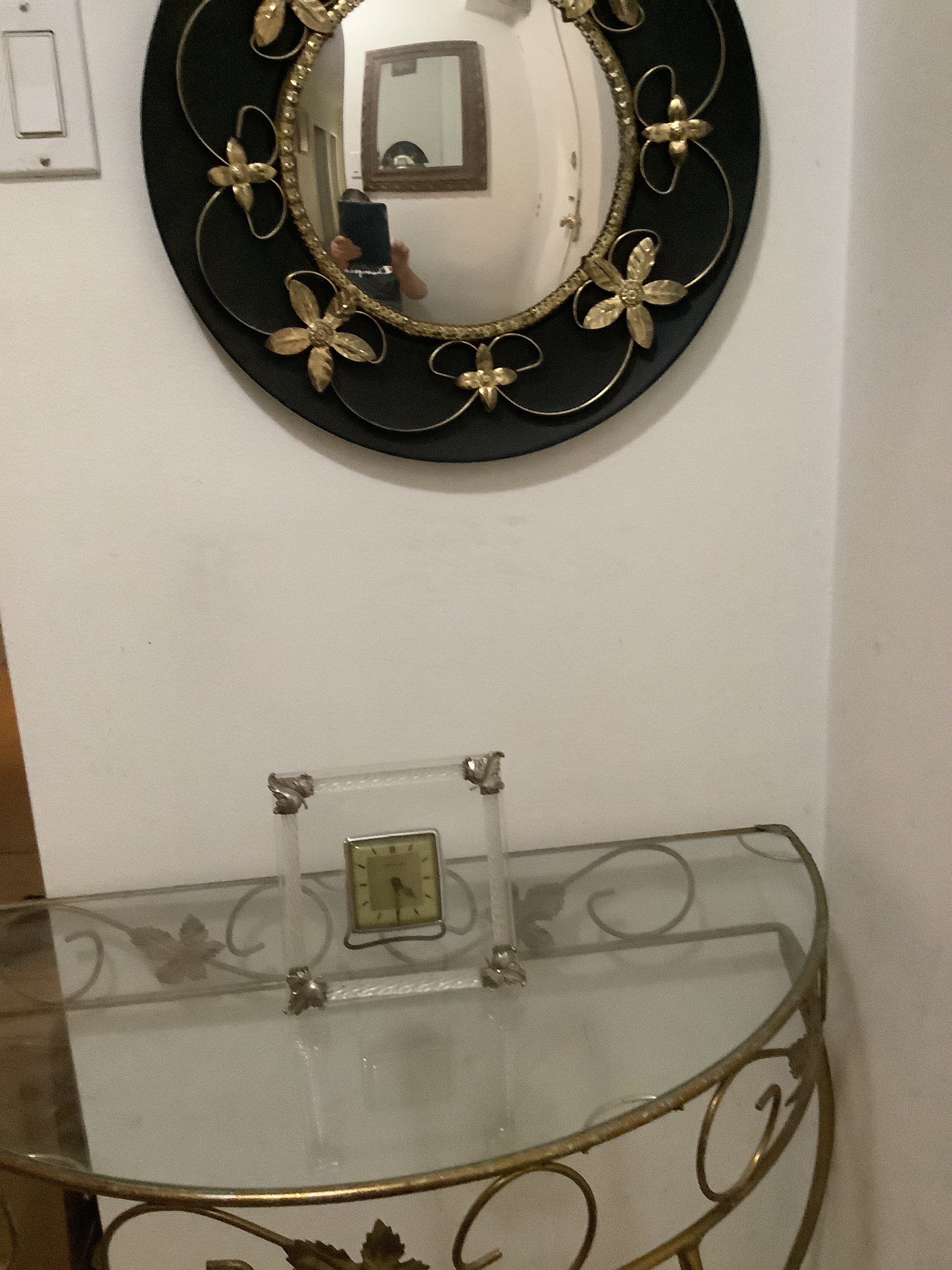 Vintage half moon console table