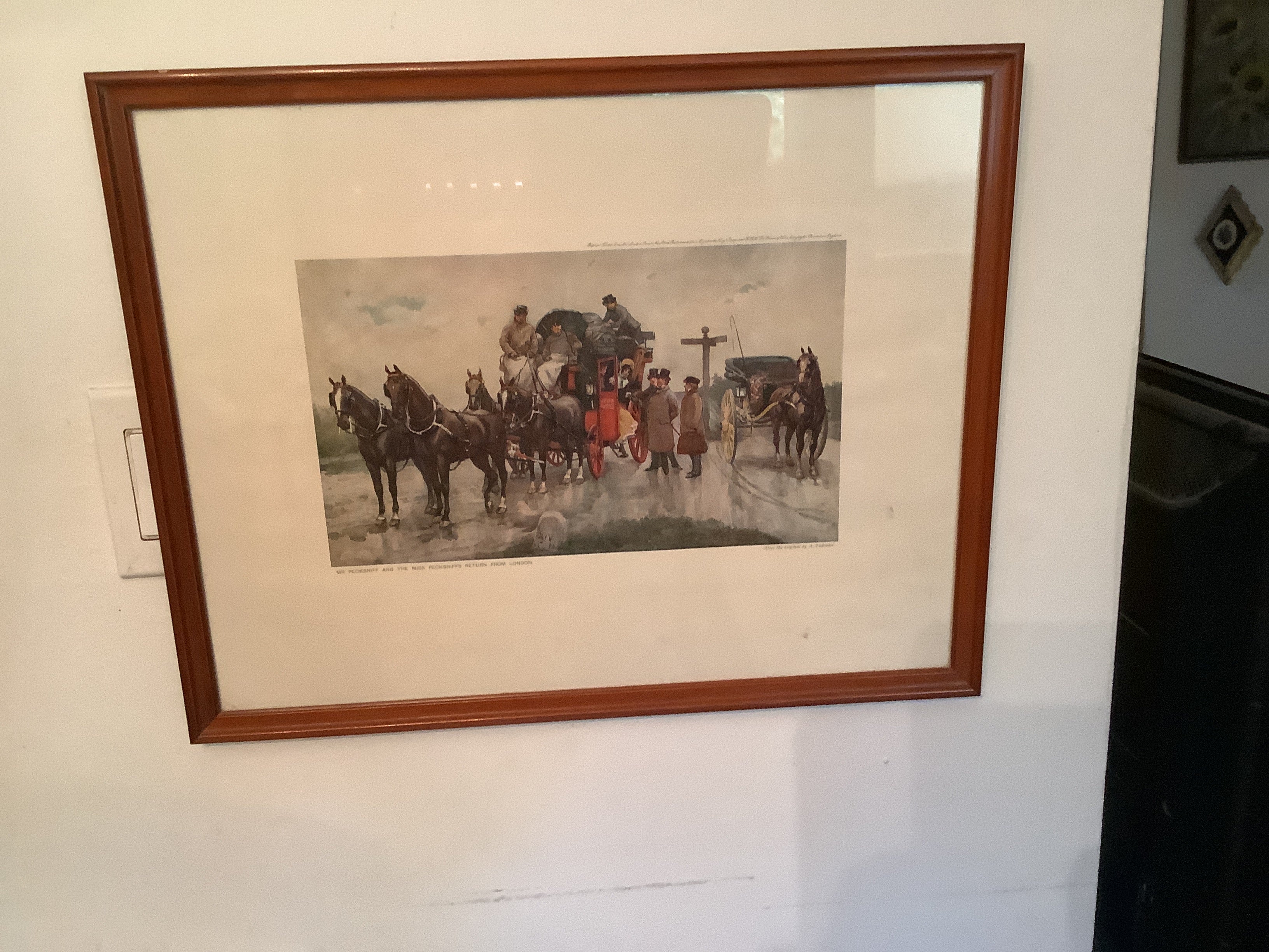 Vintage prints of Mr.pecksniff from charlles dickens.artist Fredrick barnard.coming and going