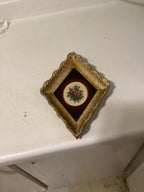 Vintage petite point framed picture