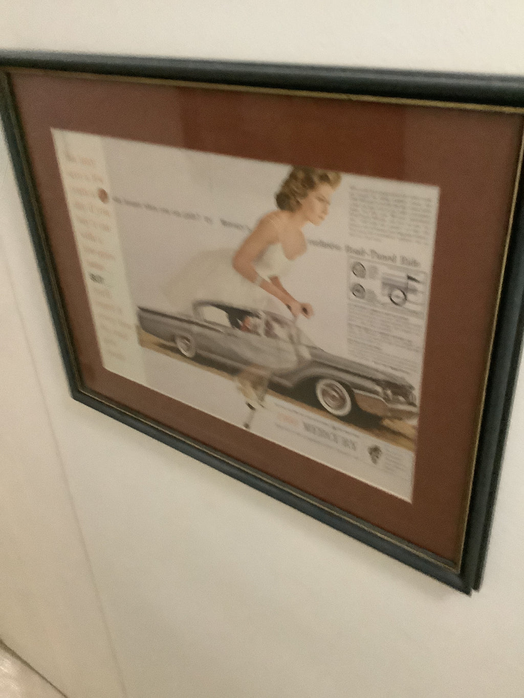 Classic framed car advertisements