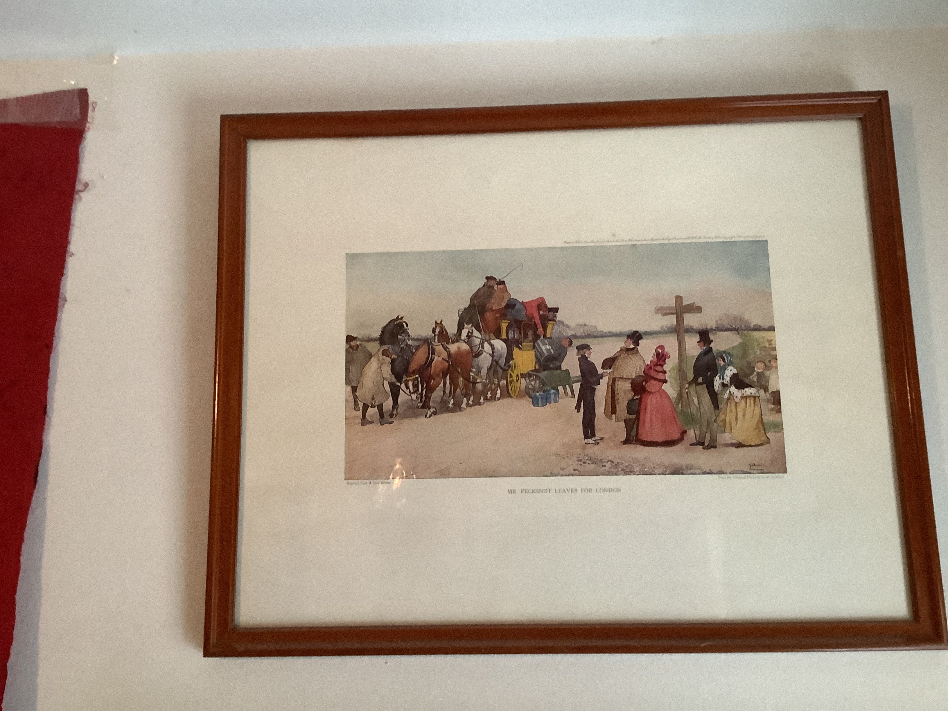 Vintage prints of Mr.pecksniff from charlles dickens.artist Fredrick barnard.coming and going