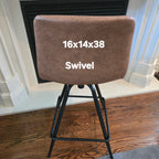 Faux Leather Swivel Barstool - Tan/Brown