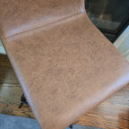 Faux Leather Swivel Barstool - Tan/Brown