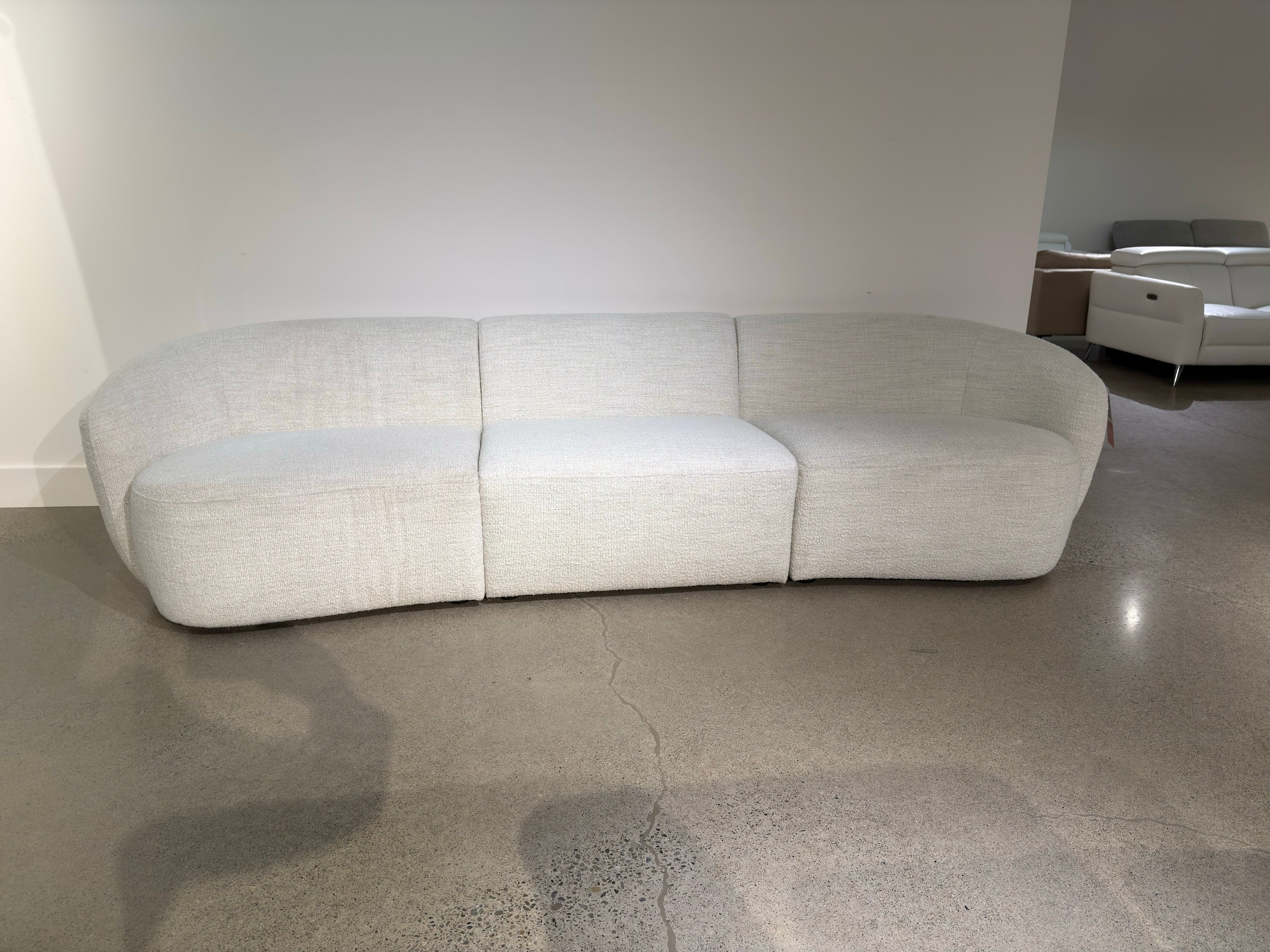 Sorena off-white bouclé modular sofa (open box)