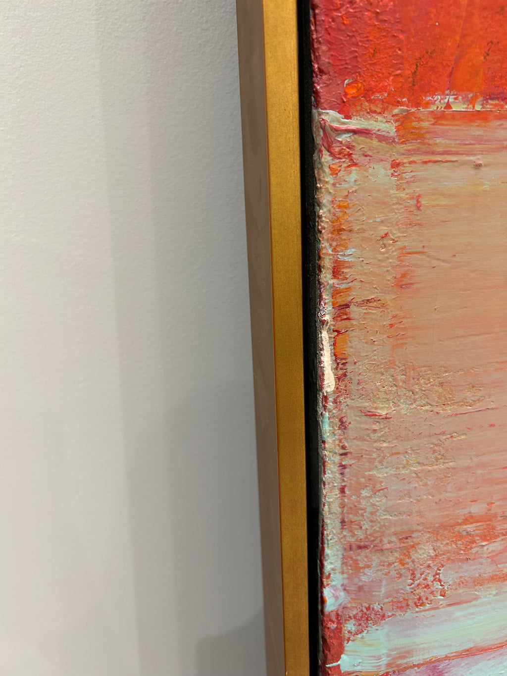 Peter Colbert Large Gold Framed Abstract Painting