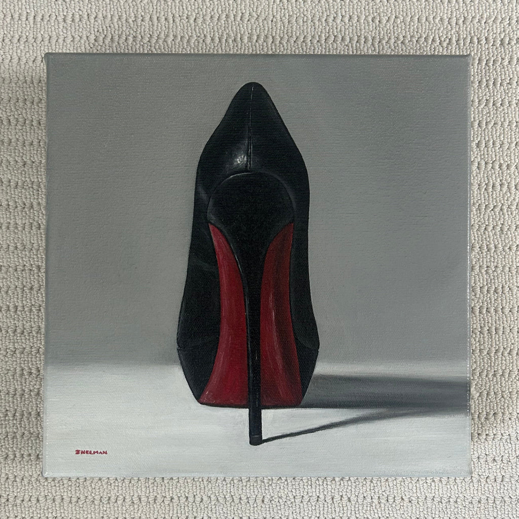 “Shoeaholic I” Oil on Canvas Christian Louboutin Painting