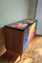 Mid-century modern unique Cubism inspired dresser