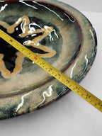 Mid-century modern glazed ceramic platter