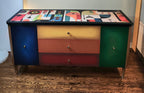 Mid-century modern unique Cubism inspired dresser