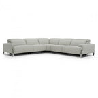 Warley beige leather reclining sectional sofa (open box)