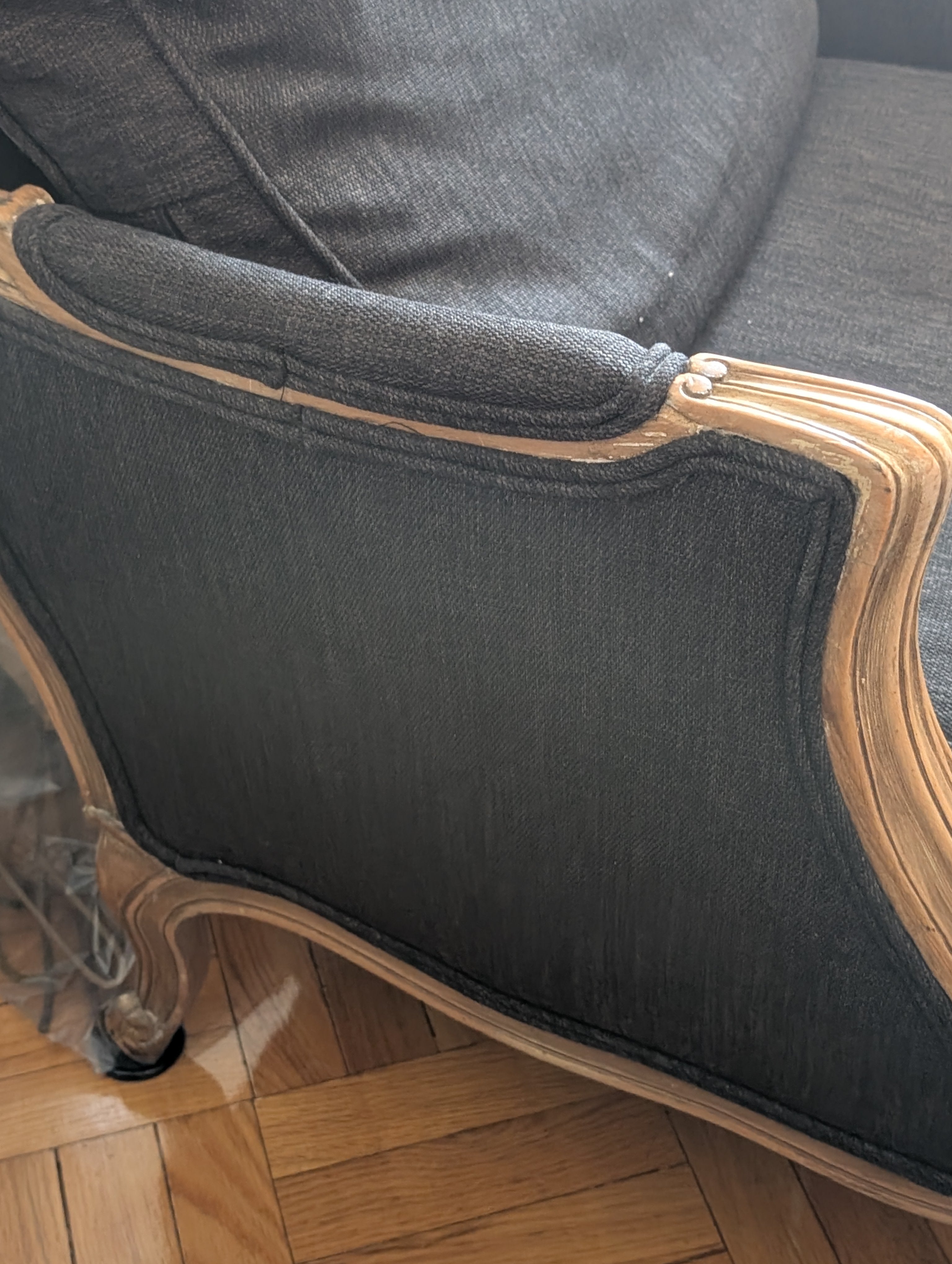 Bergere chair and ottoman