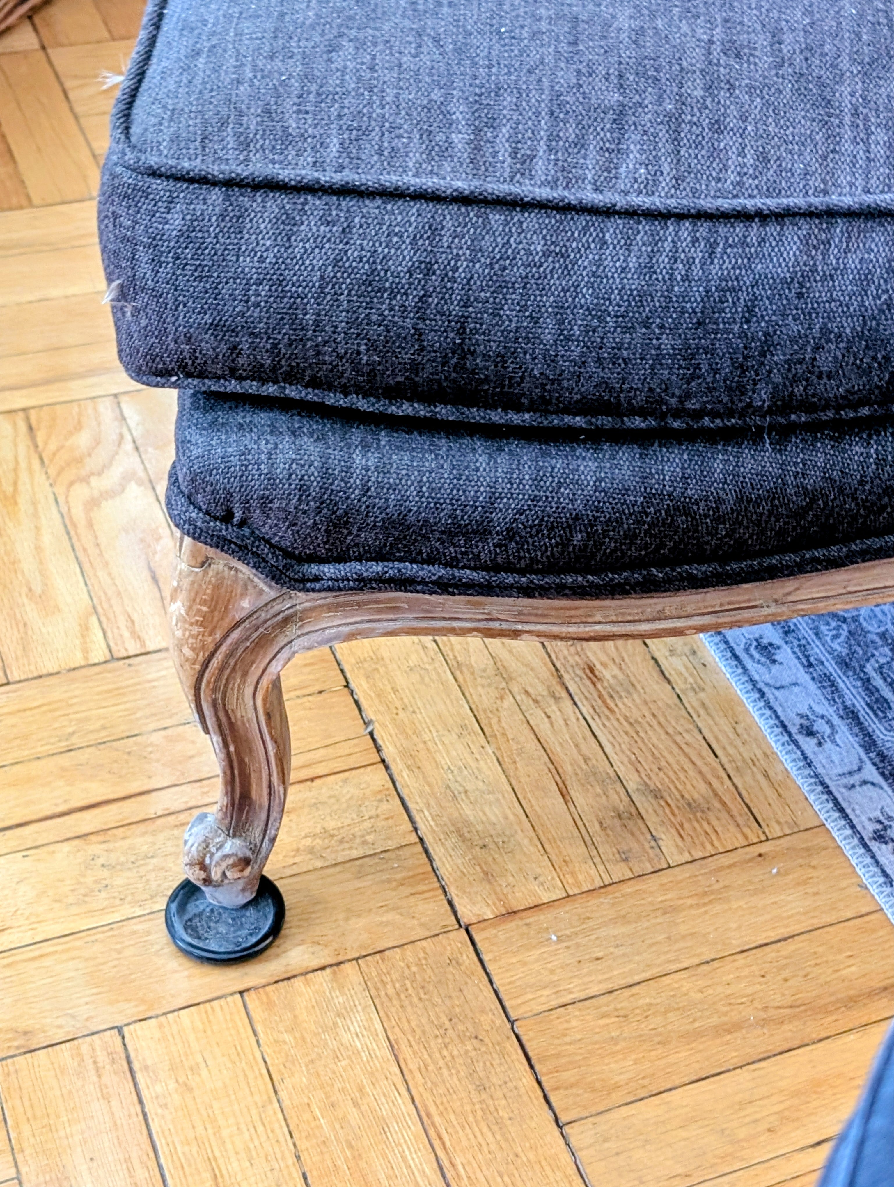Bergere chair and ottoman