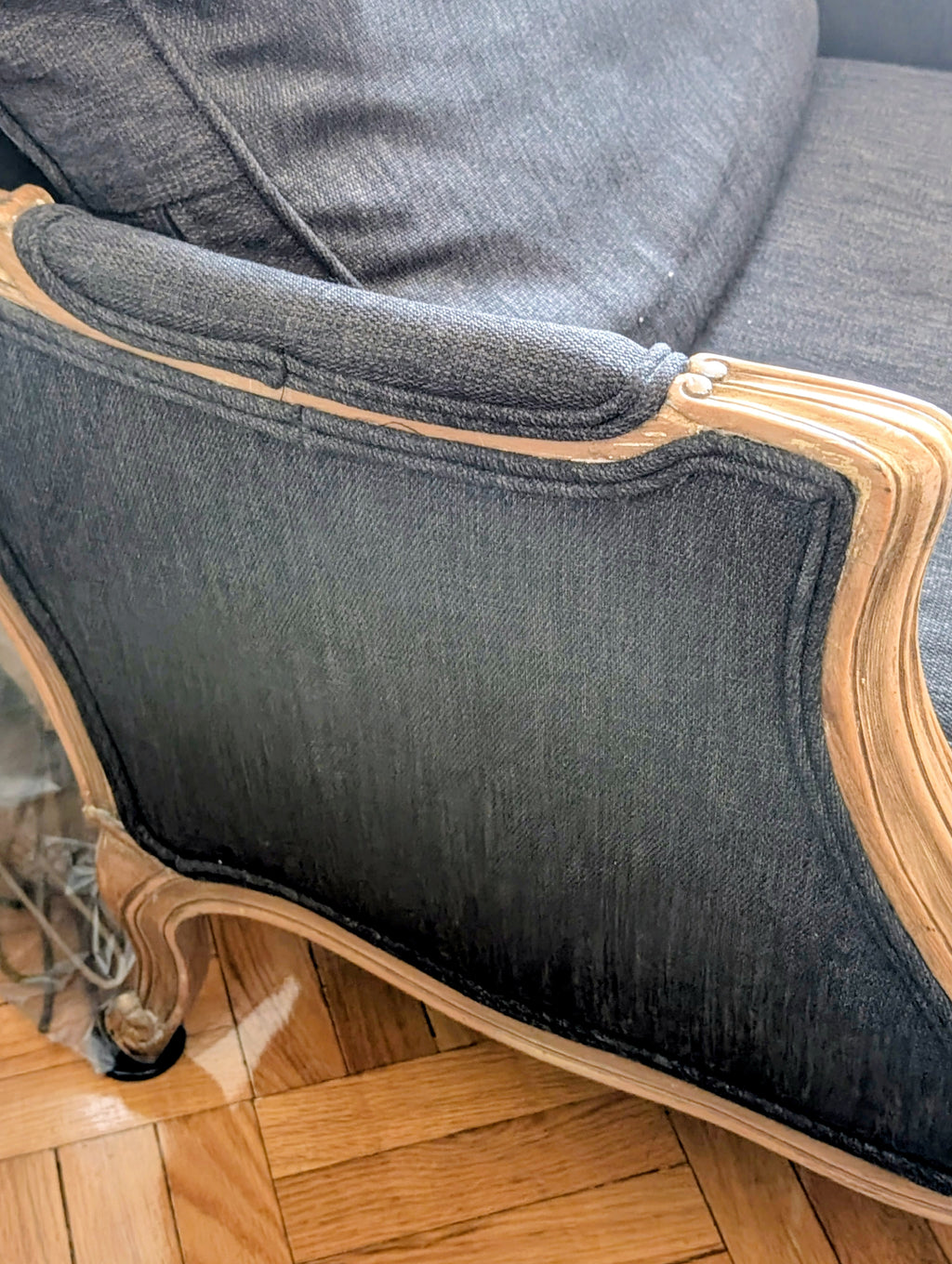 Bergere chair and ottoman