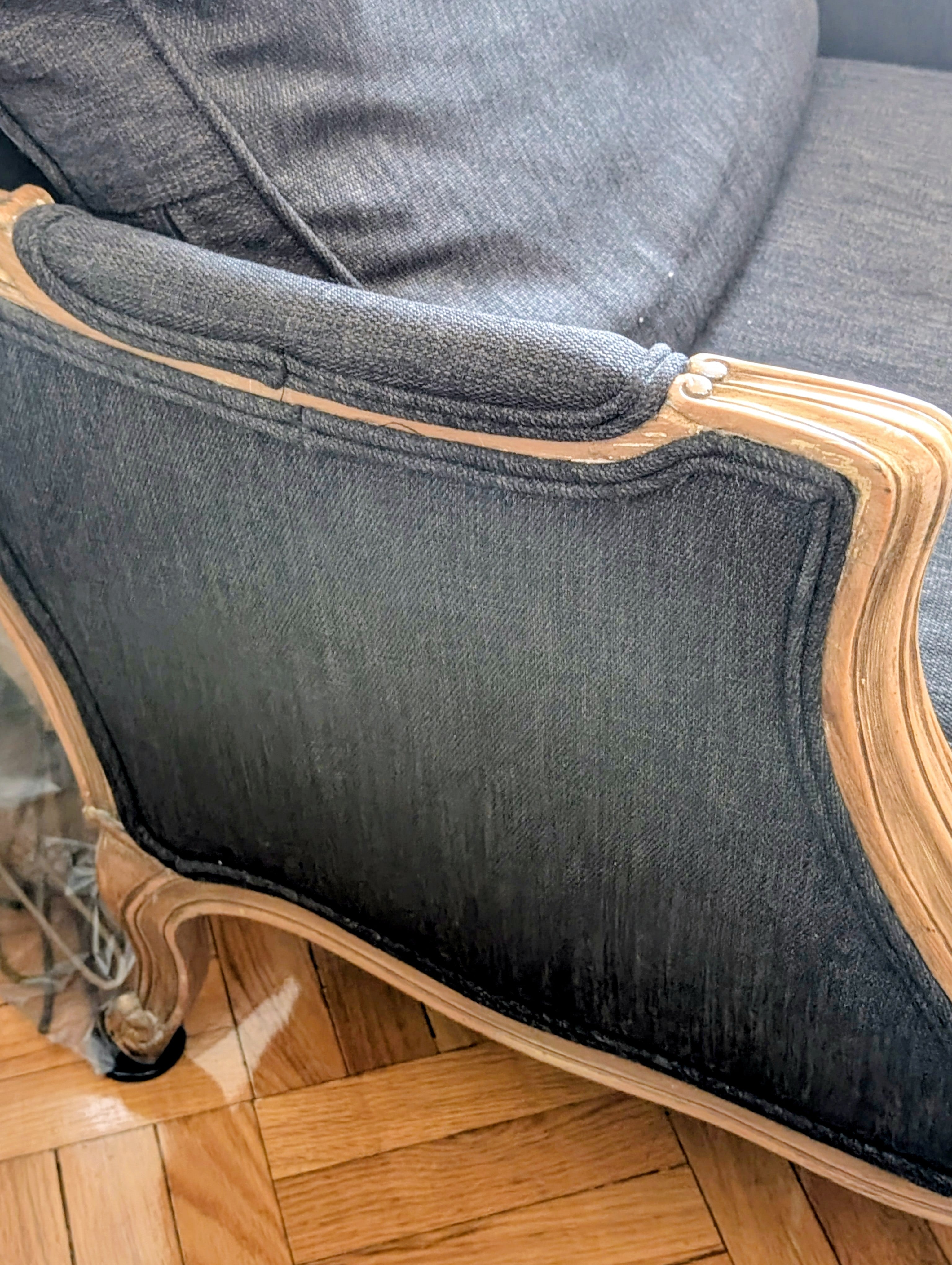 Bergere chair and ottoman