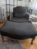 Bergere chair and ottoman