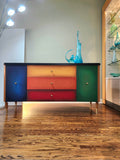 Mid-century modern unique Cubism inspired dresser