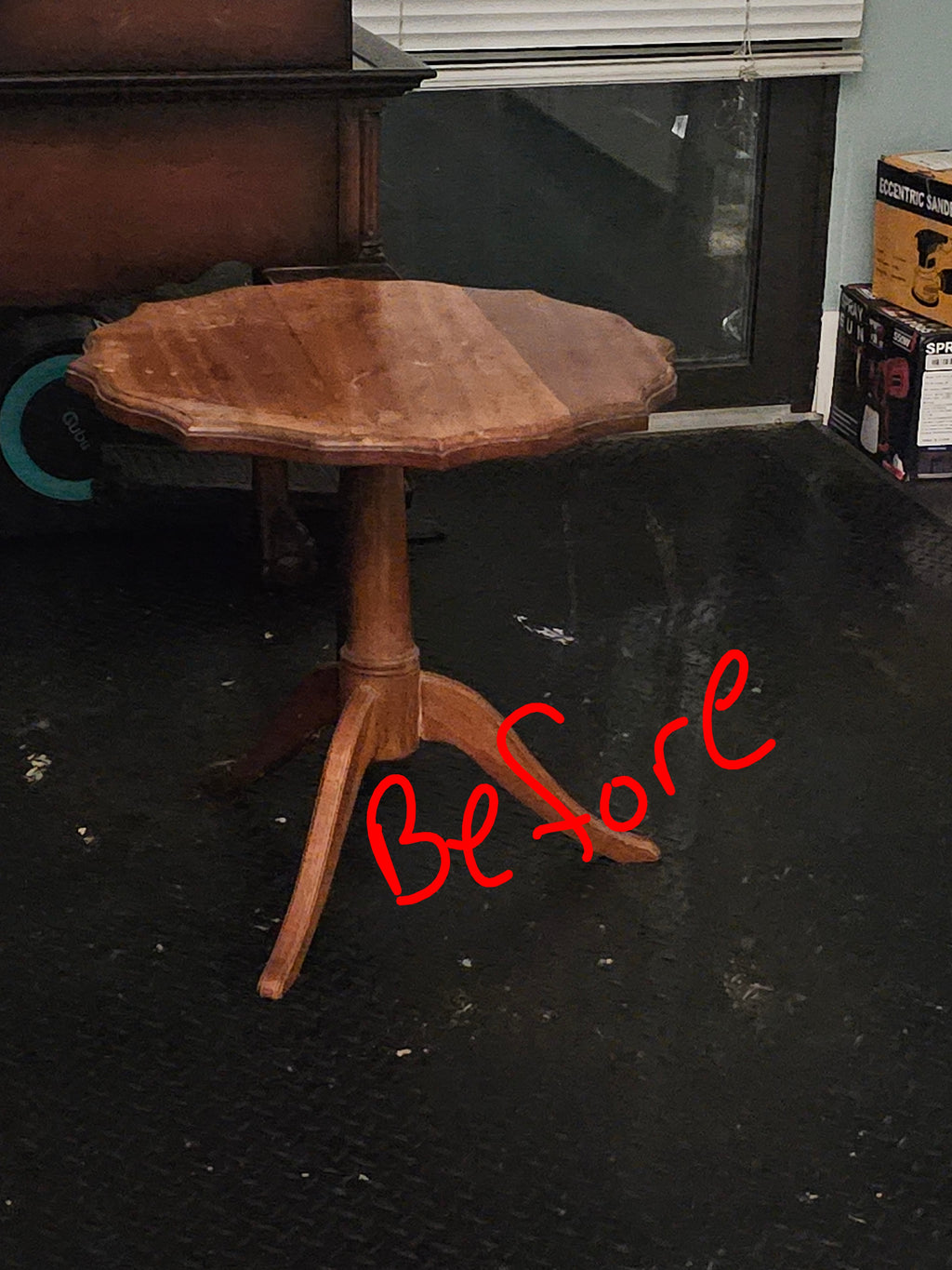 White Peacock Accent Table
