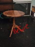 White Peacock Accent Table