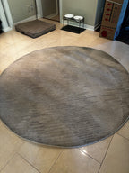 Premium Hand-Tufted Heavy Wool Area Rug - Grey / Beige