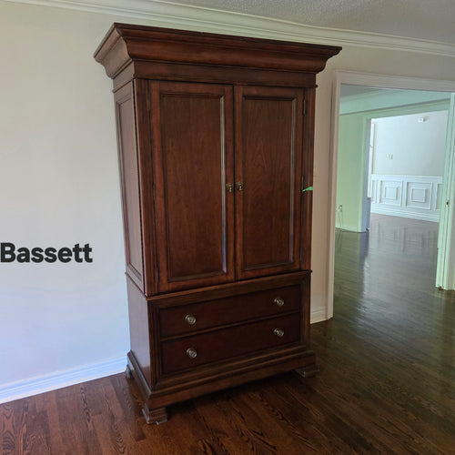 Basset Traditional Solid Wood Armoire / Media Wardrobe