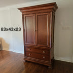 Basset Traditional Solid Wood Armoire / Media Wardrobe