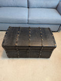 Antique leather trunk