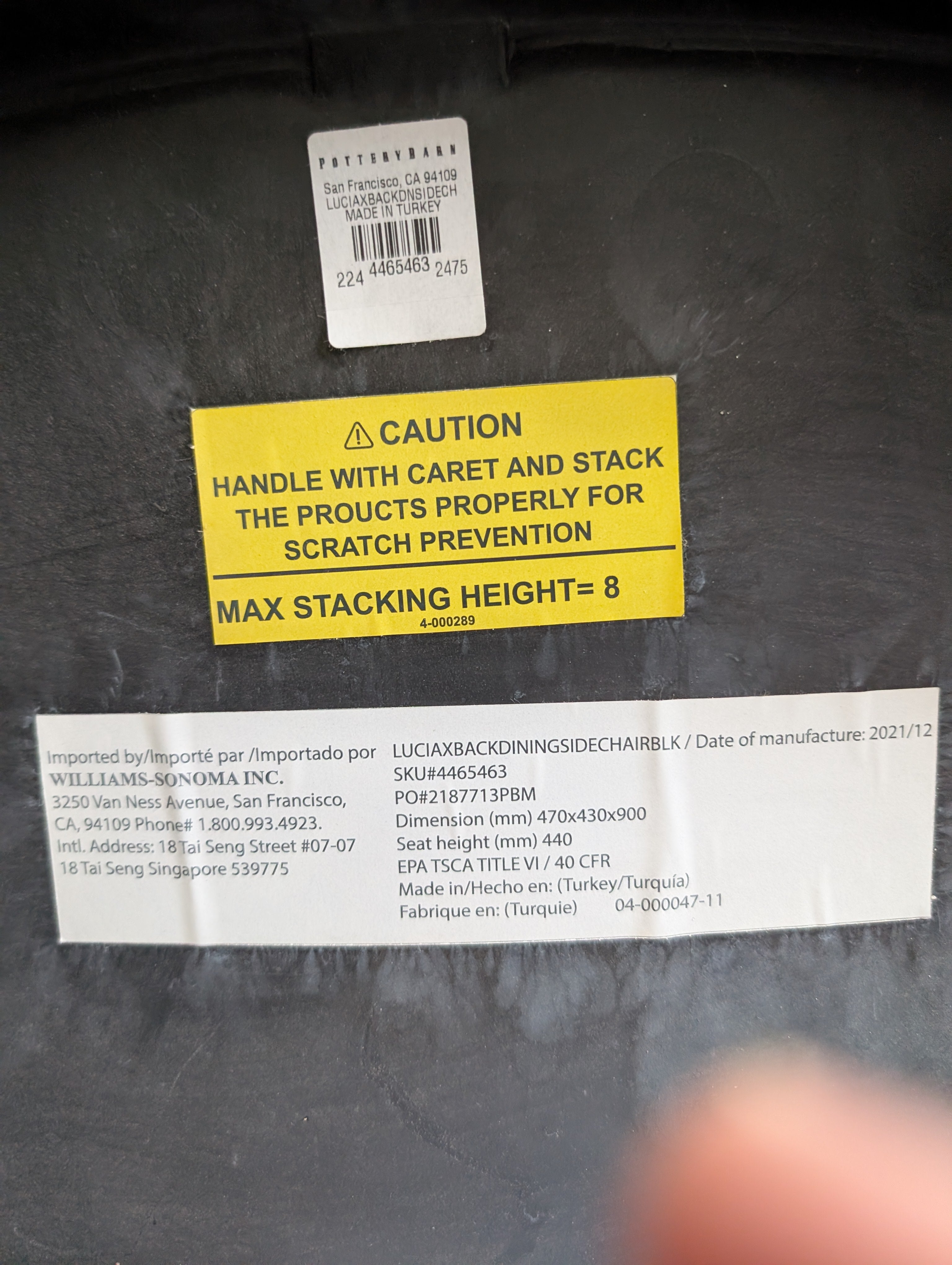 4 pottery barn dining chairs