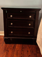 High-End Traditional 3-Drawer Nightstands / Bedside Tables - Pair