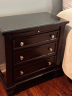 High-End Traditional 3-Drawer Nightstands / Bedside Tables - Pair