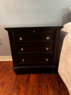 High-End Traditional 3-Drawer Nightstands / Bedside Tables - Pair