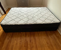 Wooden Queen bed frame and mattress