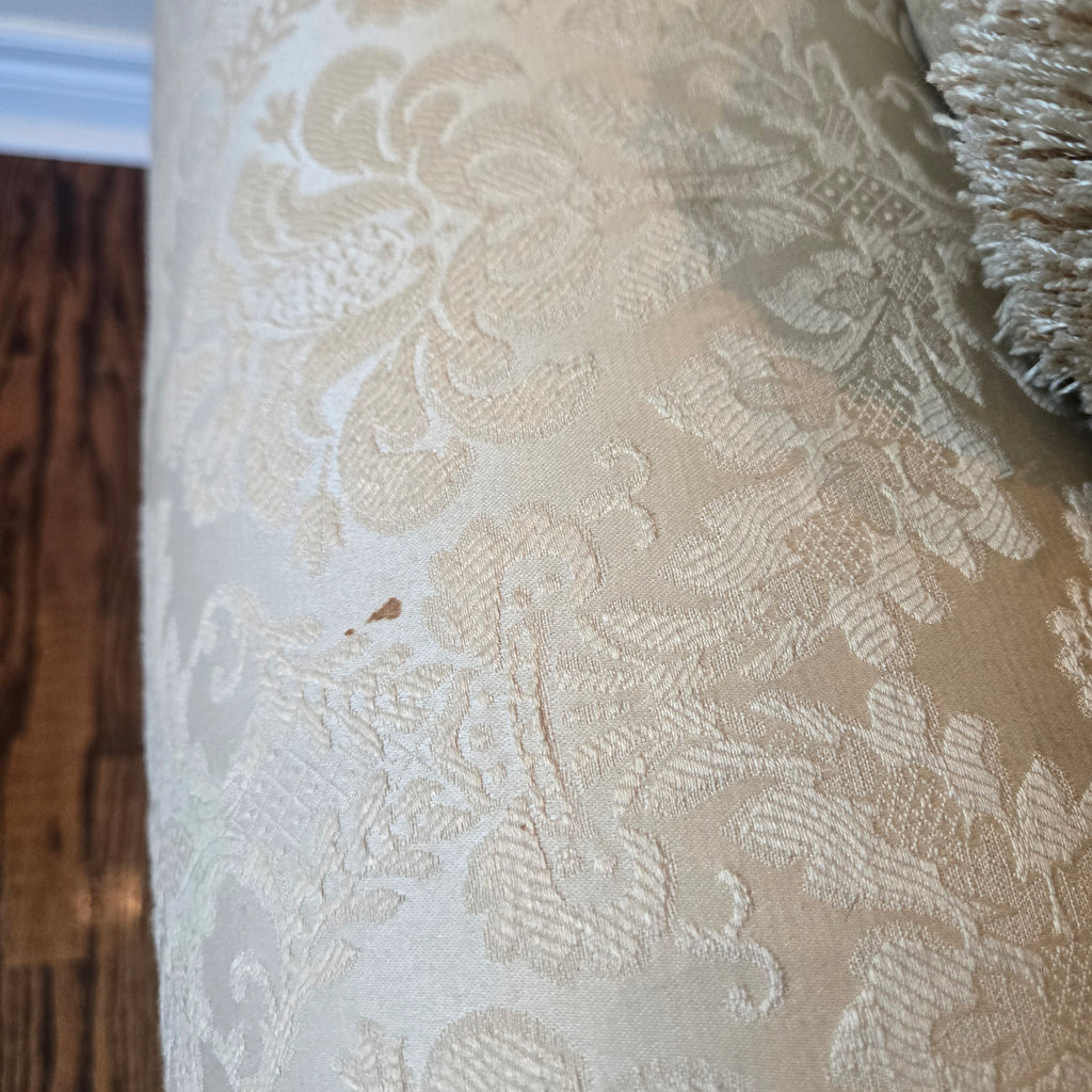 Vintage Jacquard Floral 3-Seat Sofa - Cream / Beige