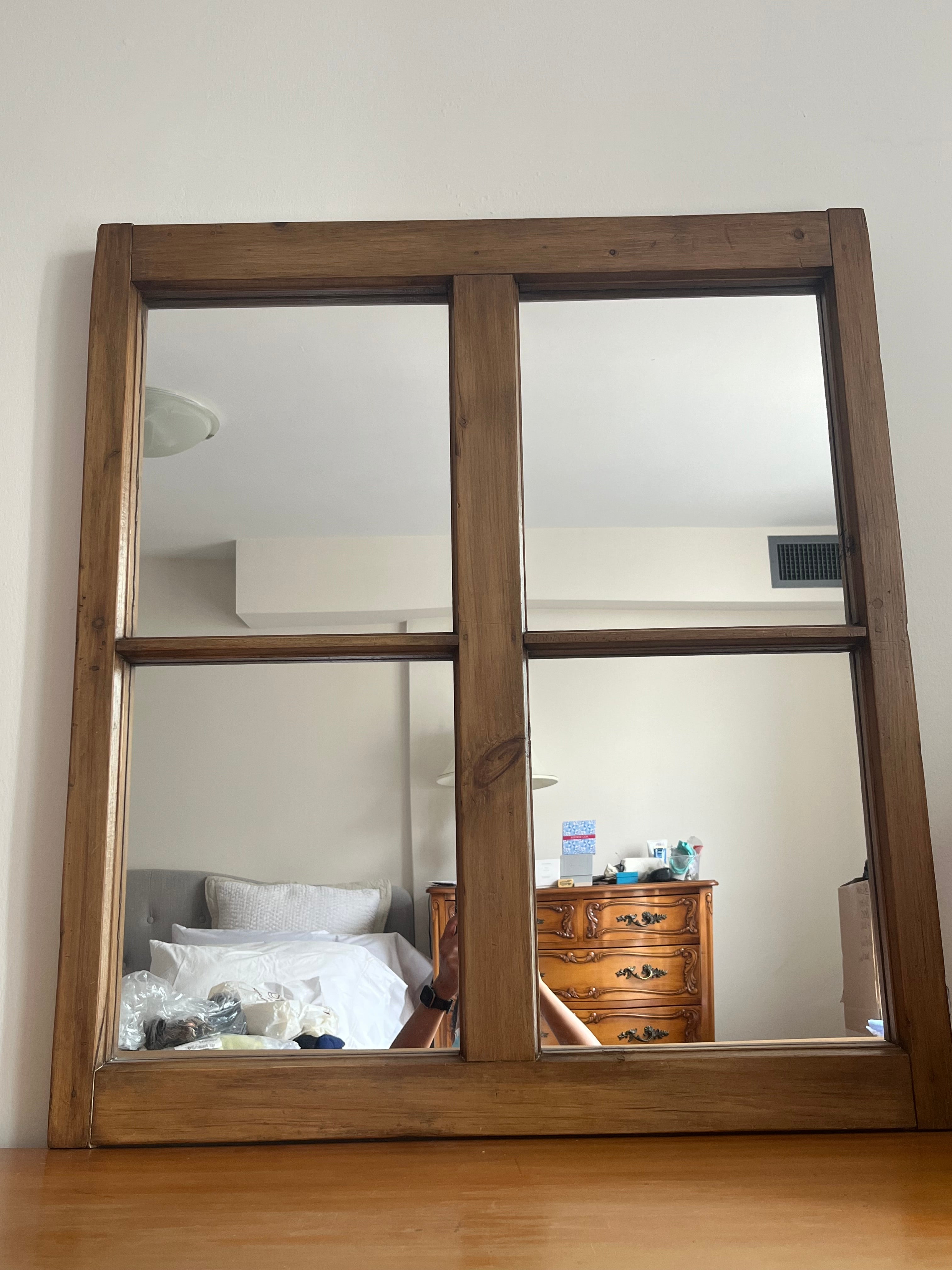 Vintage pine dresser and mirror