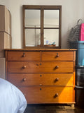 Vintage pine dresser and mirror