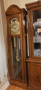 8 Piece Dining Set with Grandfather Clock
