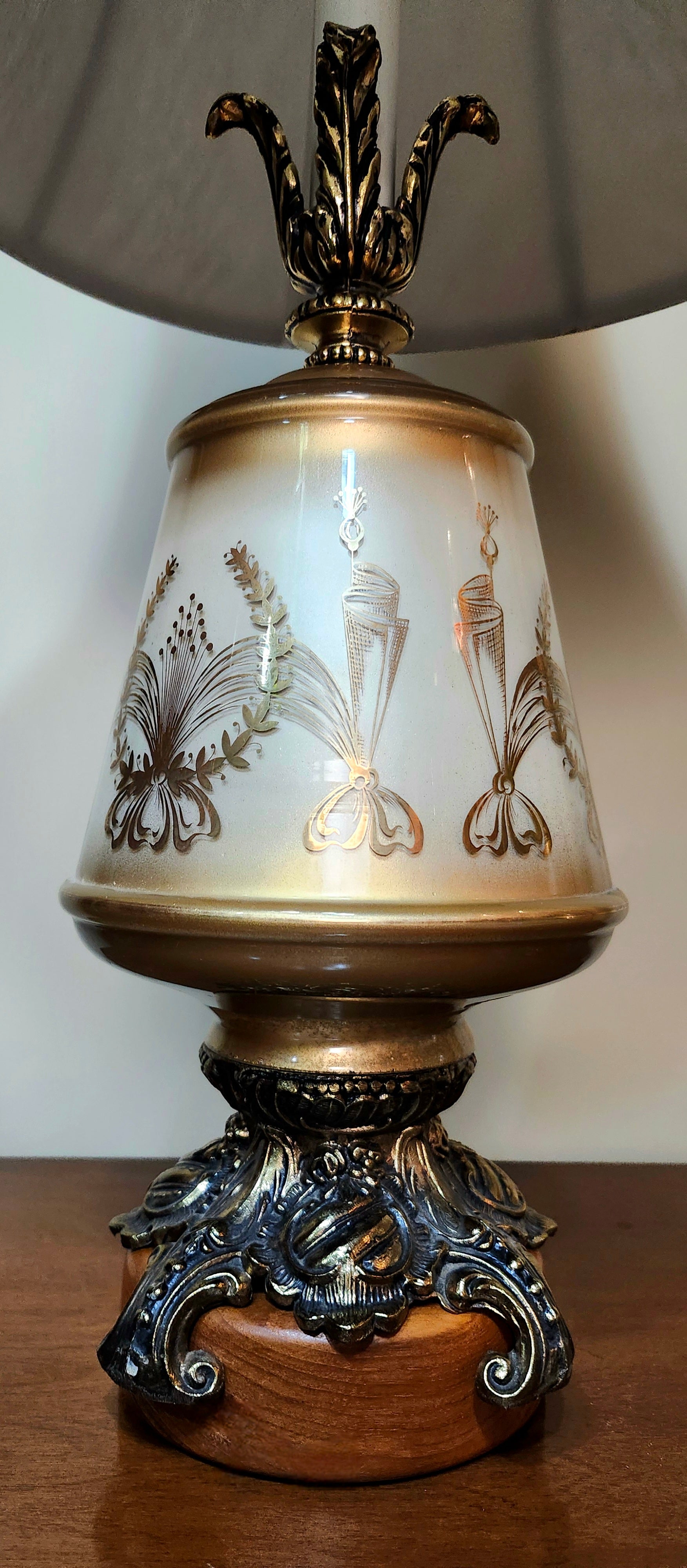 Hollywood Regency Opaline Lamps (X2)