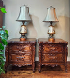 Hollywood Regency Opaline Lamps (X2)