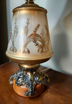 Hollywood Regency Opaline Lamps (X2)