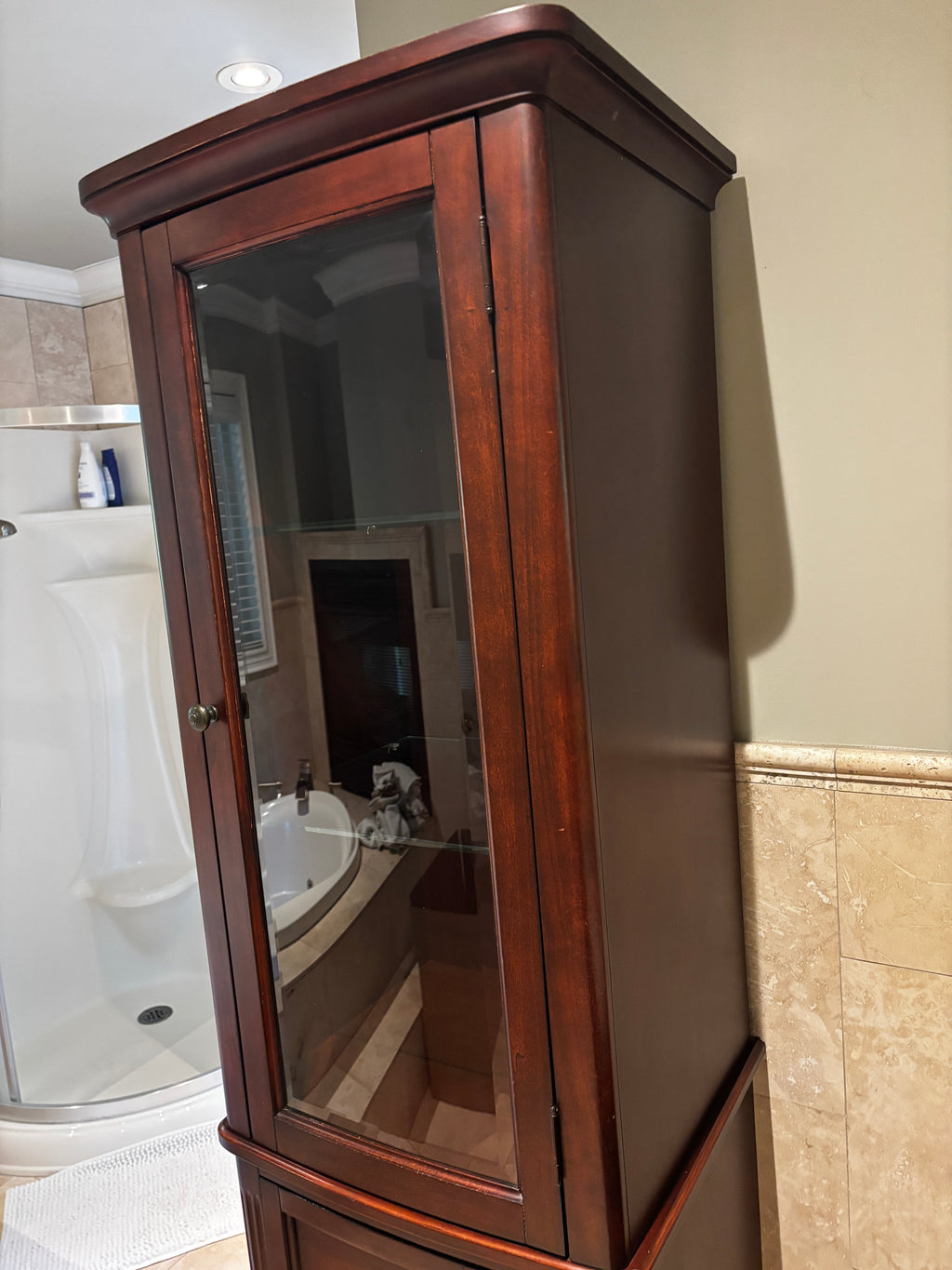 High-End Traditional Glass Front Display Cabinet / Bookcase