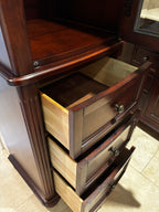 High-End Traditional Glass Front Display Cabinet / Bookcase