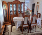 8 piece dining set with grandfather clock